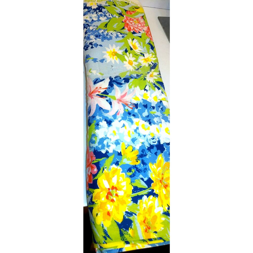 Vintage Waverly Flower Show NY Botanical Garden Floral Fabric Bolt 7-8 Yards